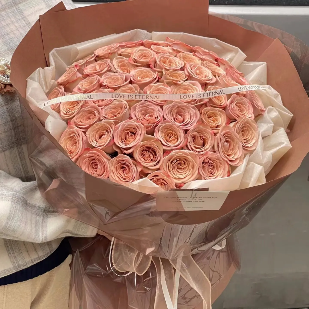 卡布奇諾玫瑰鮮花 香港鮮花即日配送 33/52/99支
