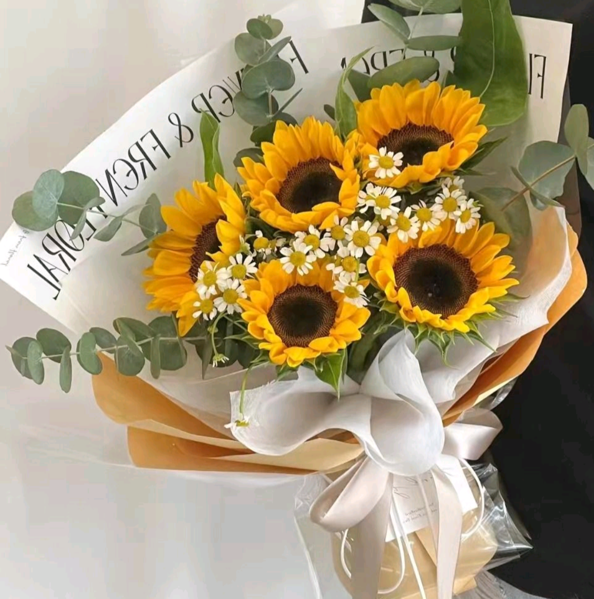 5枝太陽花 向日葵鮮花 香港鮮花即日配送