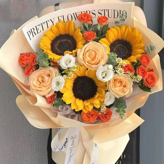 太陽花束 鮮花束 香港鮮花即日配送