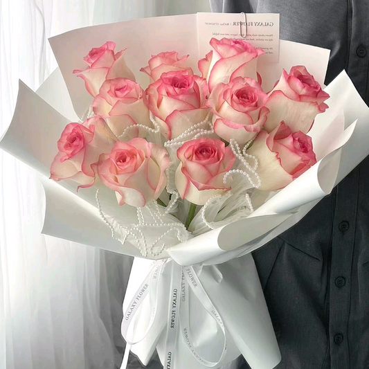 11枝愛莎玫瑰花束 香港鮮花即日配送