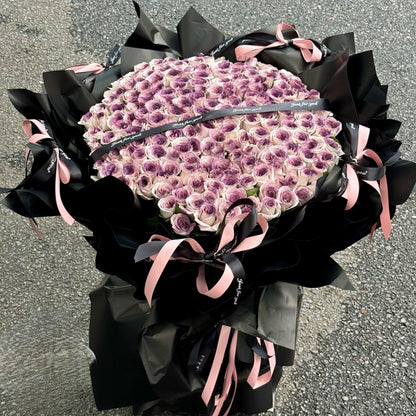 烏梅子醬花束心形玫瑰33/52/99/199支支香港鮮花即日配送