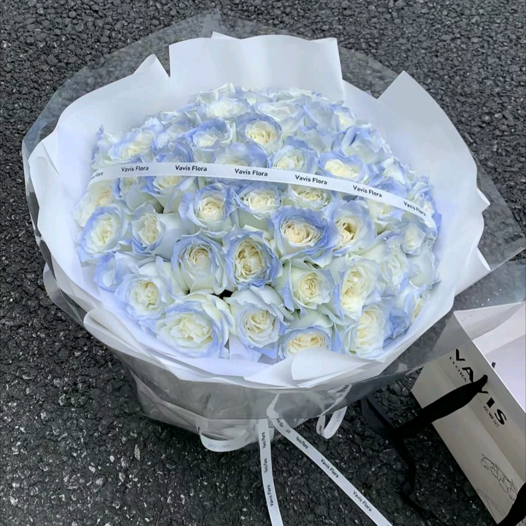 碎冰藍玫瑰花 33/52/99支 香港鮮花配送