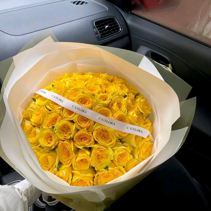 黃玫瑰鮮花 香港鮮花即日配送 33/52/99支