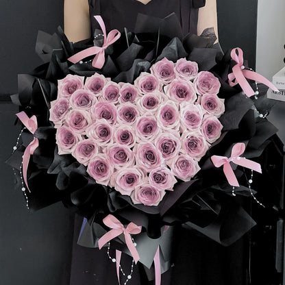烏梅子醬花束心形玫瑰33/52/99/199支支香港鮮花即日配送