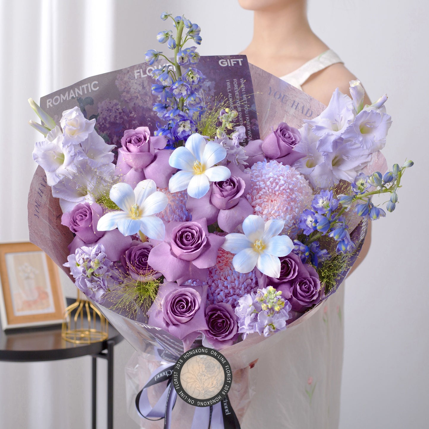 鬱金香紫羅蘭混搭花束香港鮮花即日配送