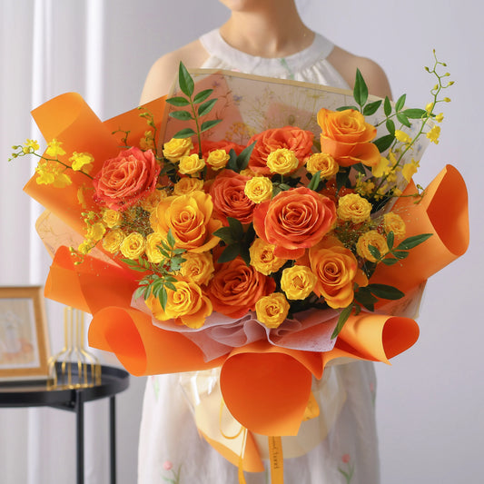 玫瑰混搭鮮花花束生日禮物香港鮮花即日配送