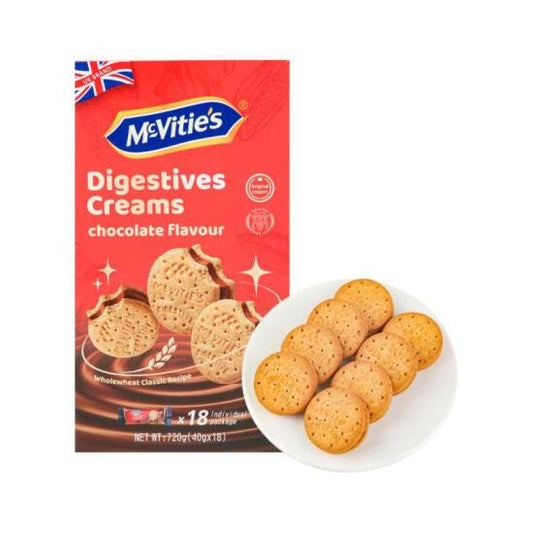 麥維他(McVitie's) 進口 巧克力味夾心消化餅乾 720克(40克x18