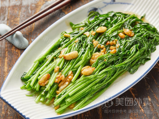 豆酱炒通菜